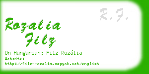 rozalia filz business card